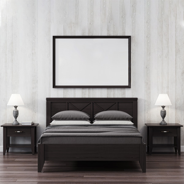 Halo Double Bed with side tables Renome