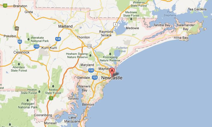 New Castle Australia Map Flat Price Newcastle Skip Hire