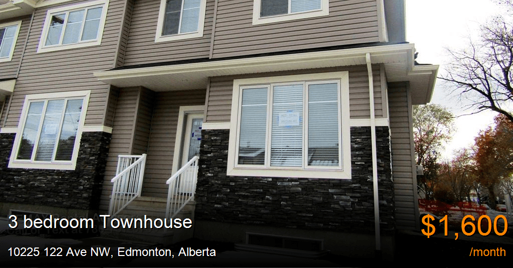 10225 122 Ave NW, Edmonton Townhouse for Rent