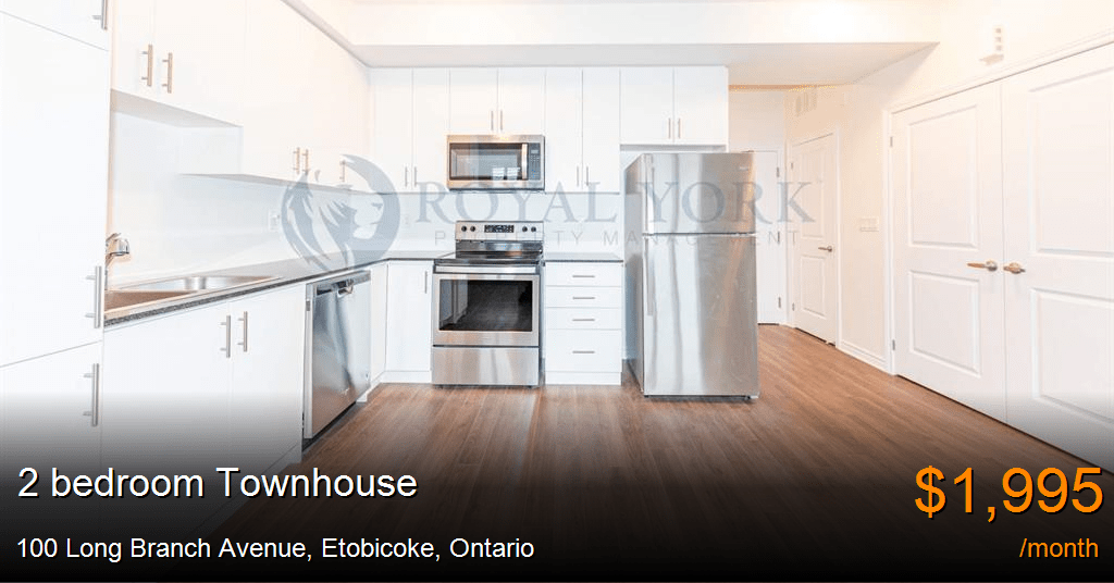 100 Long Branch Avenue, Etobicoke Townhouse for Rent