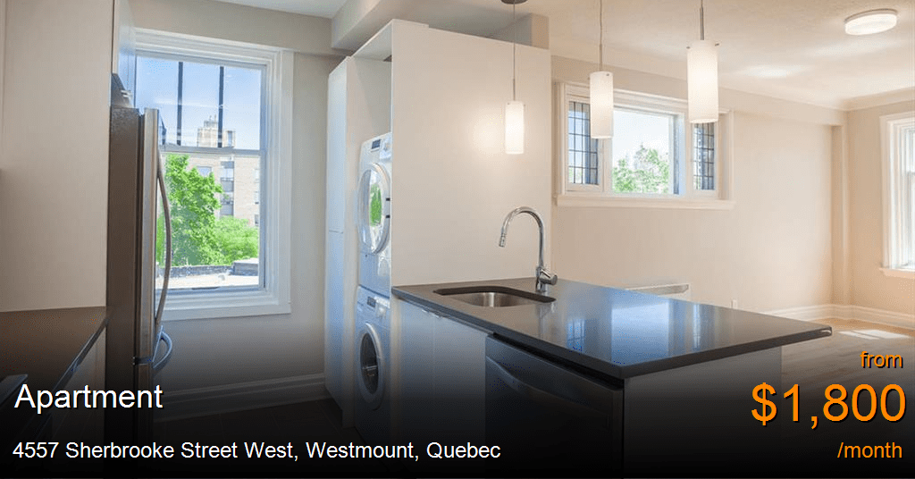 4557 sherbrooke street west, westmount Apartment for Rent