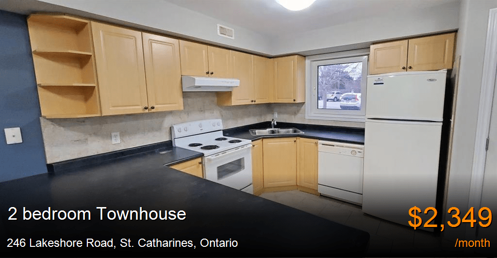 246 lakeshore road, st. catharines Townhouse for Rent