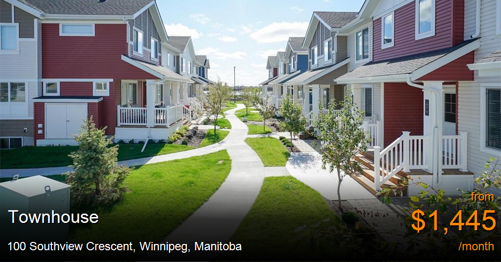 100 southview crescent, winnipeg Townhouse for Rent
