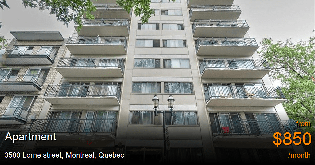 3580 Lorne street, Montreal Apartment for Rent