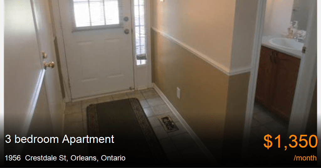 1956 crestdale st, orleans Apartment for Rent