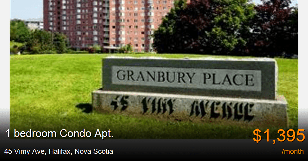 45 Vimy Ave, Halifax Condo Apt. for Rent B107295