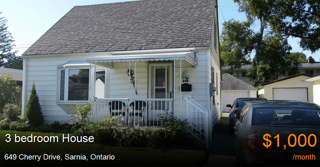 649 cherry drive, sarnia House for Rent