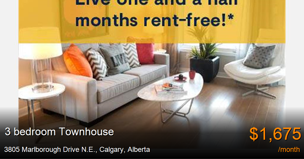 3805 marlborough drive n.e., calgary Townhouse for Rent