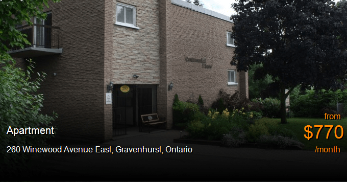 260 winewood avenue east, gravenhurst Apartment for Rent