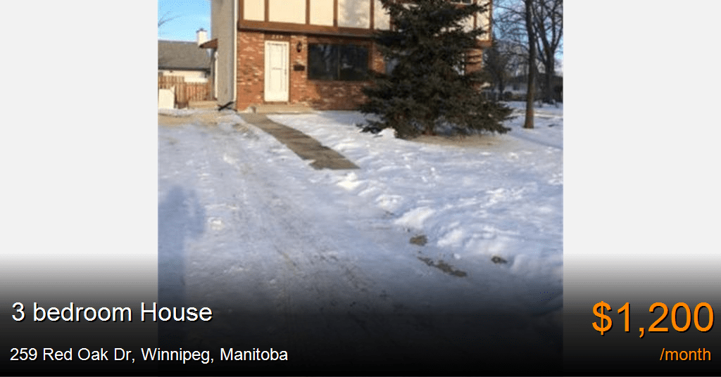259 red oak dr, winnipeg House for Rent