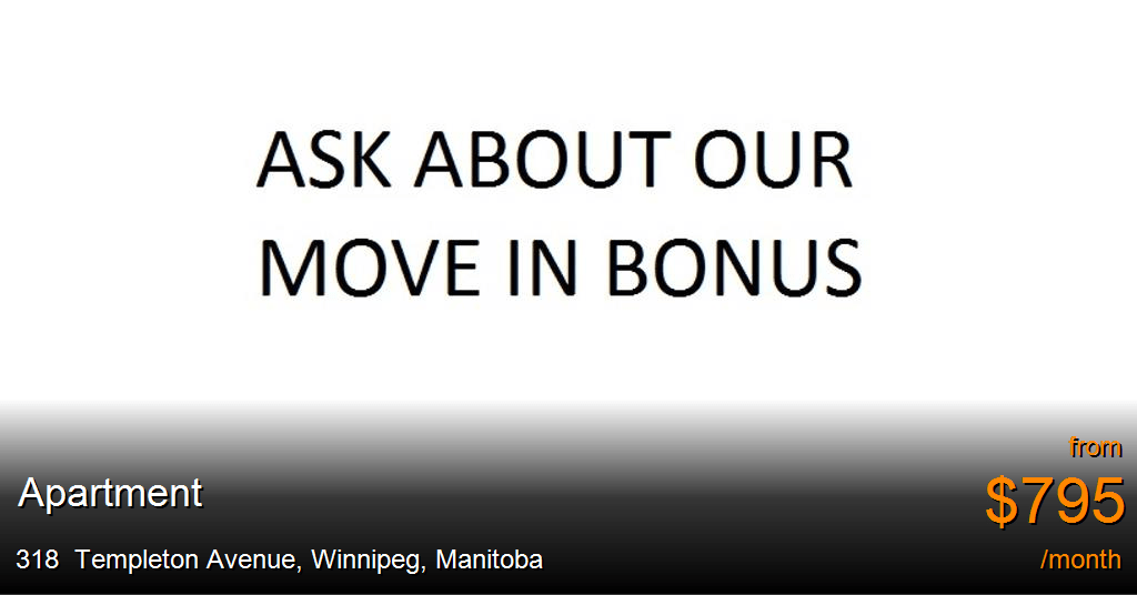 318 templeton avenue, winnipeg Apartment for Rent