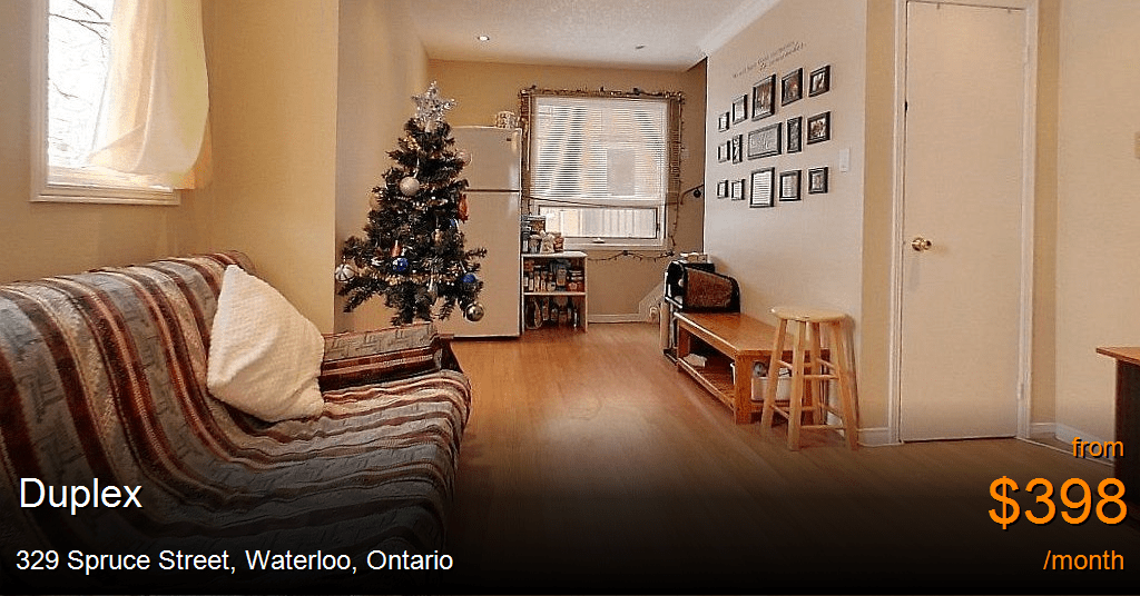 329 spruce street, waterloo Duplex for Rent