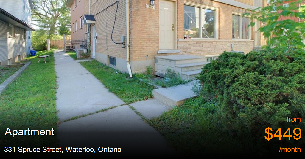331 spruce street, waterloo Apartment for Rent