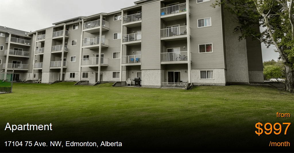 17104 75 ave. nw, edmonton Apartment for Rent