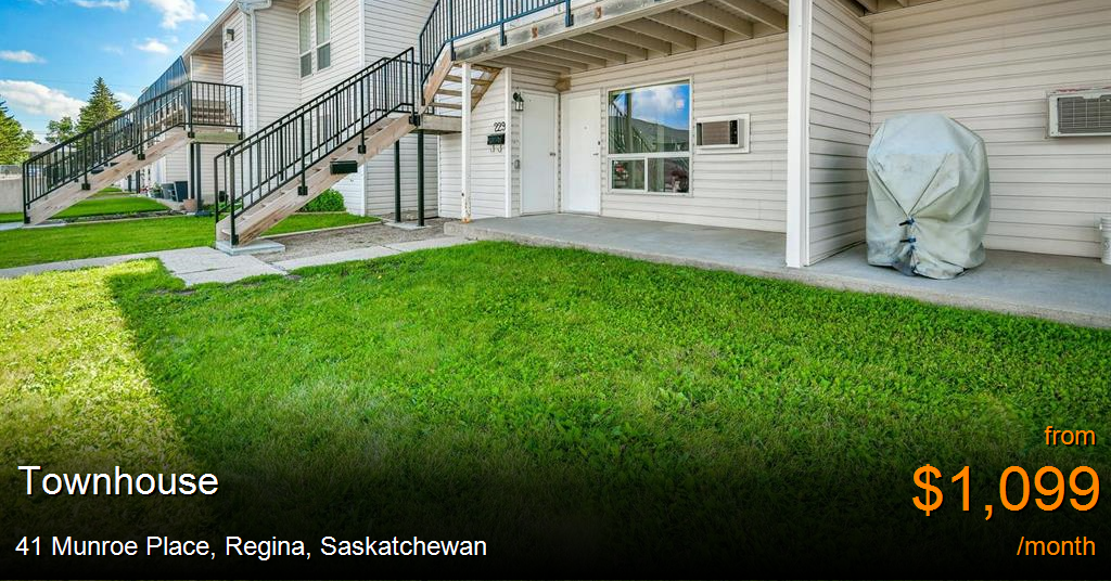 41 munroe place, regina Townhouse for Rent