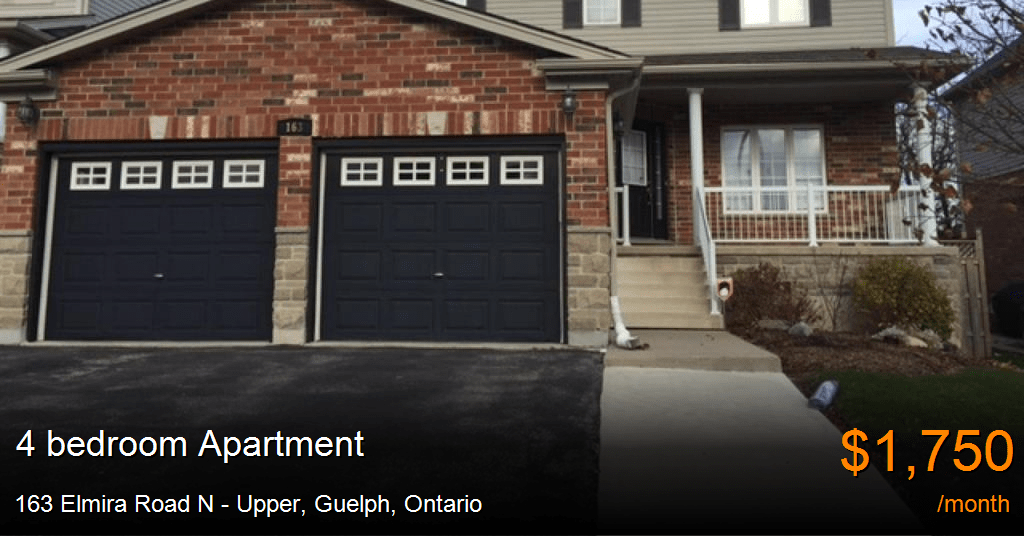 163 elmira road n upper, guelph Apartment for Rent