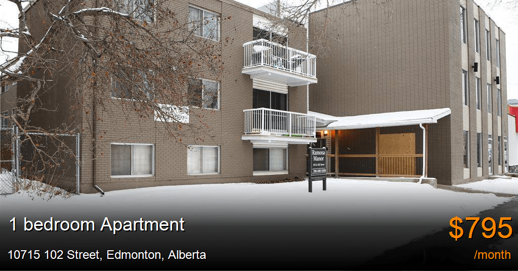 10715 102 street, edmonton Apartment for Rent