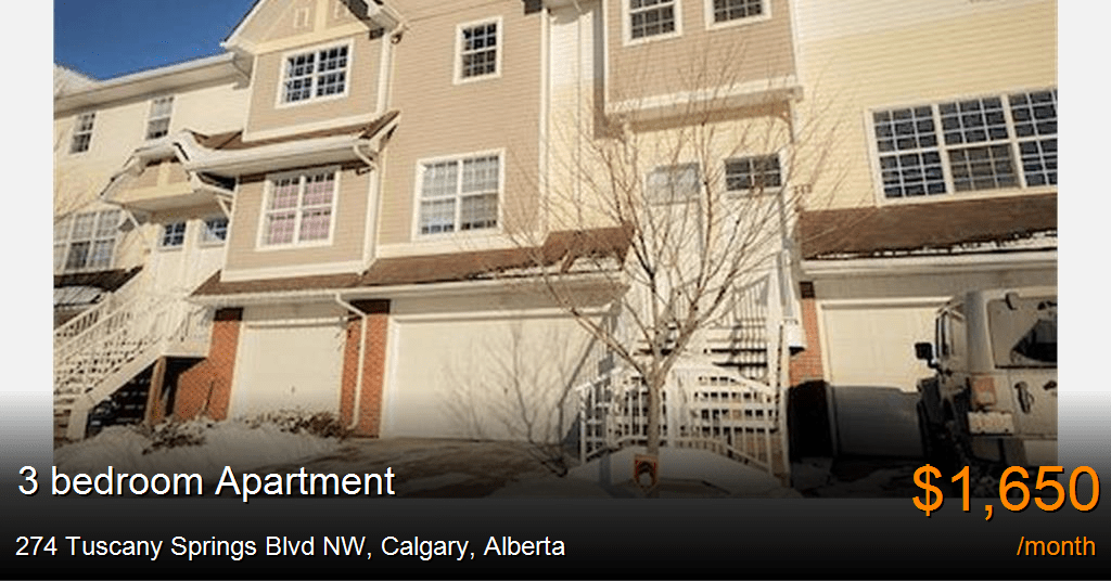 274 tuscany springs blvd nw, calgary Apartment for Rent