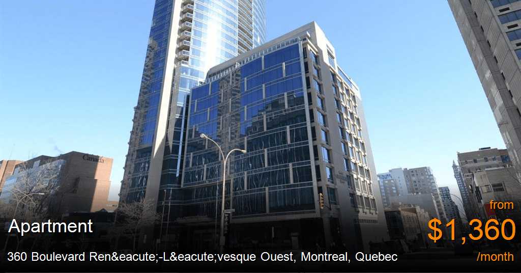 360 boulevard renélévesque ouest, montreal Apartment for Rent