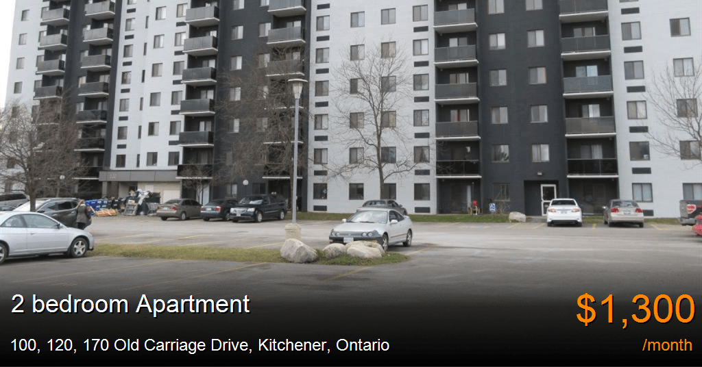 100, 120, 170 old carriage drive, kitchener Apartment for Rent