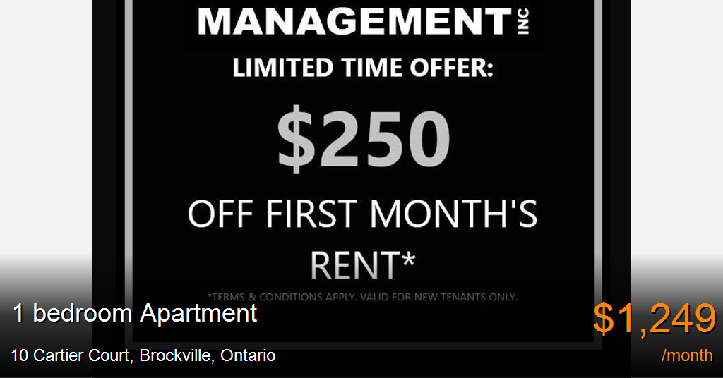 10 cartier court, brockville Apartment for Rent