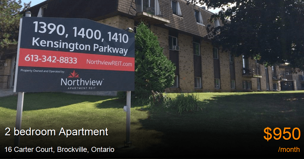 16 carter court, brockville Apartment for Rent