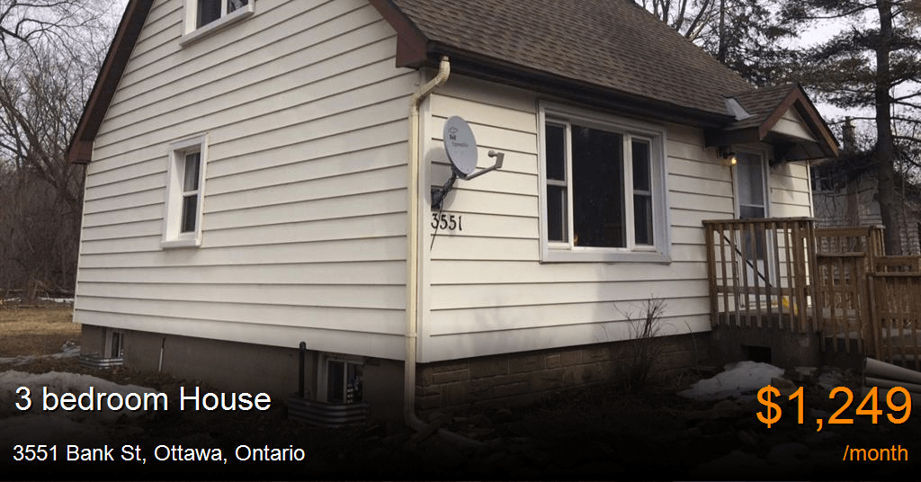 3551 bank st, ottawa House for Rent