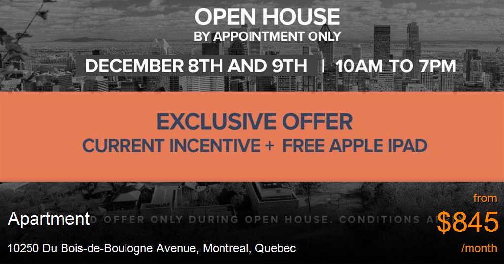 10250 Du BoisdeBoulogne Avenue, Montreal Apartment for Rent