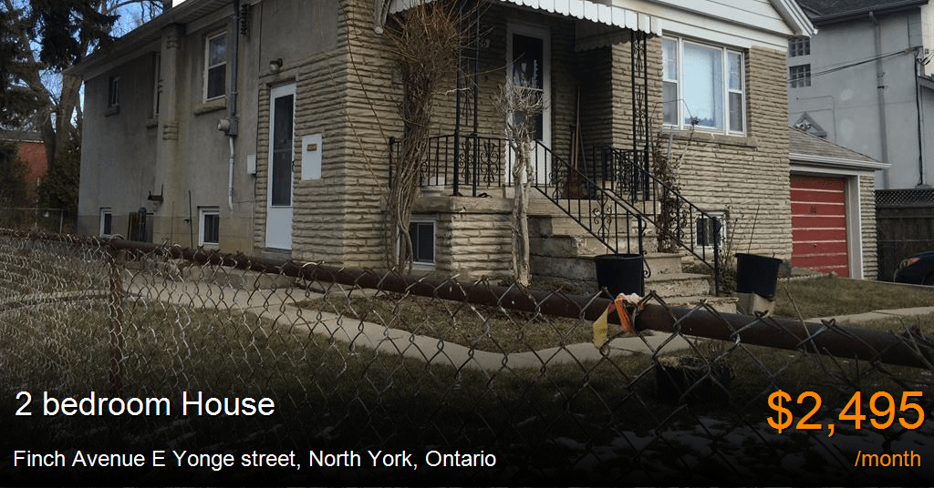 finch avenue e yonge street, north york House for Rent