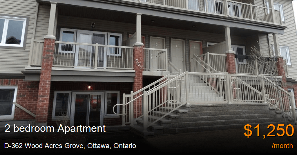 d362 wood acres grove, ottawa Apartment for Rent