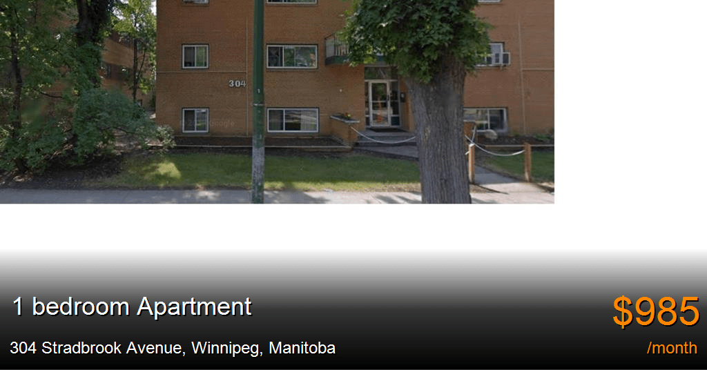 304 stradbrook avenue, winnipeg Apartment for Rent