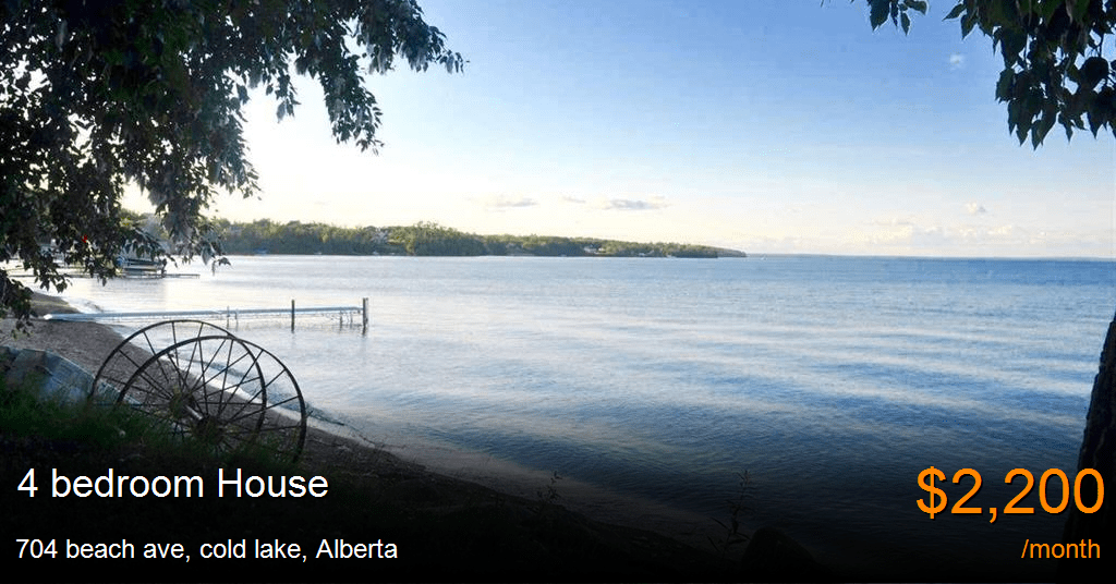 704 beach ave, cold lake House for Rent