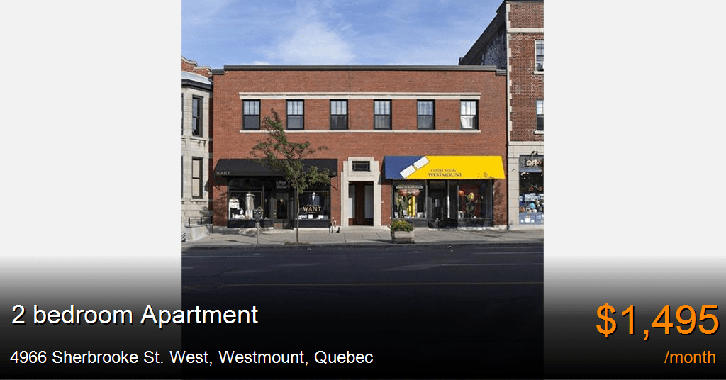 4966 sherbrooke st. west, westmount Apartment for Rent