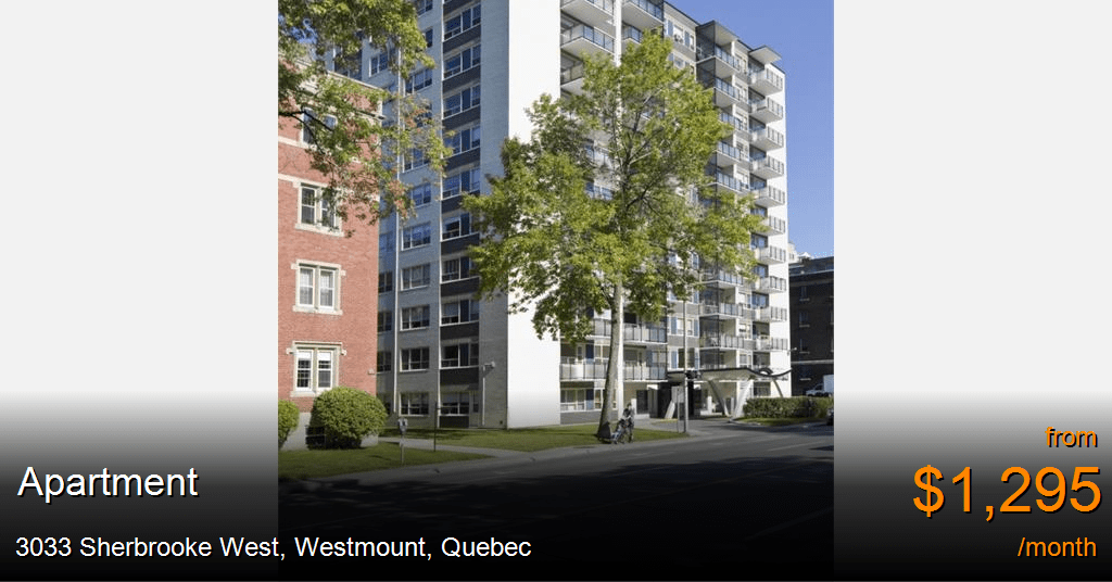3033 Sherbrooke West, Westmount Apartment for Rent B117665