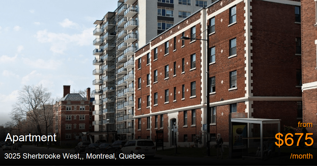 3025 Sherbrooke West,, Montreal Apartment for Rent B117858