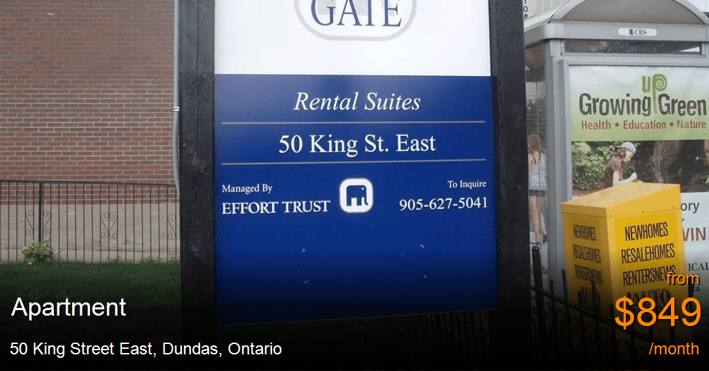 50 king street east, dundas Apartment for Rent