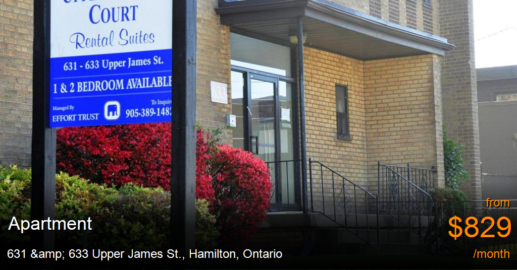 631 & 633 upper james st., hamilton Apartment for Rent