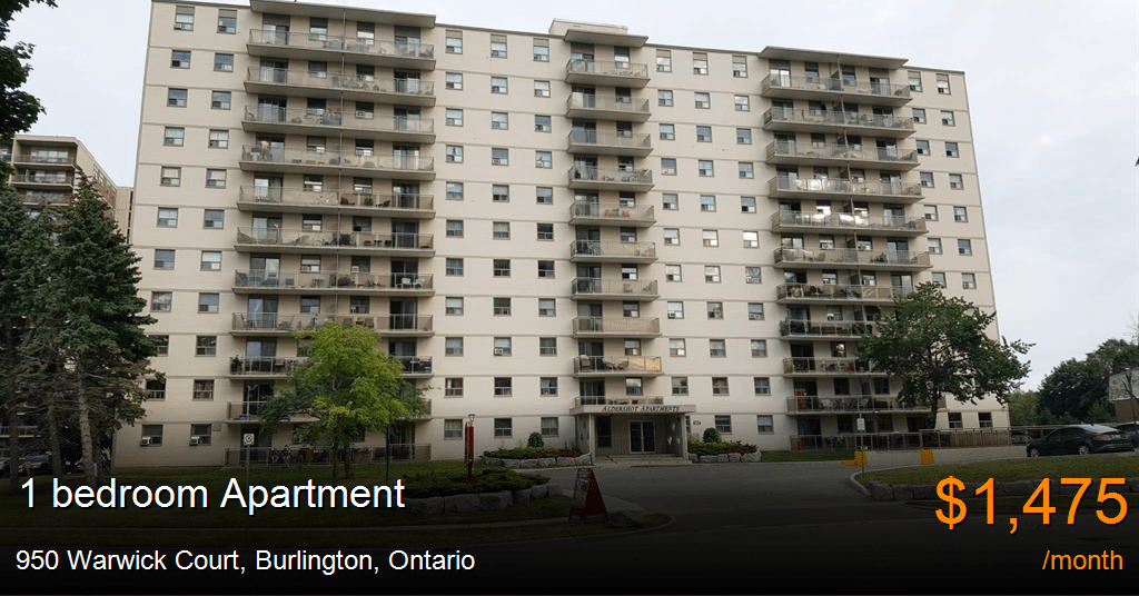 950 Warwick Court, Burlington Apartment for Rent