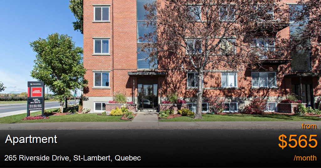 265 Riverside Drive, StLambert Apartment for Rent B120680