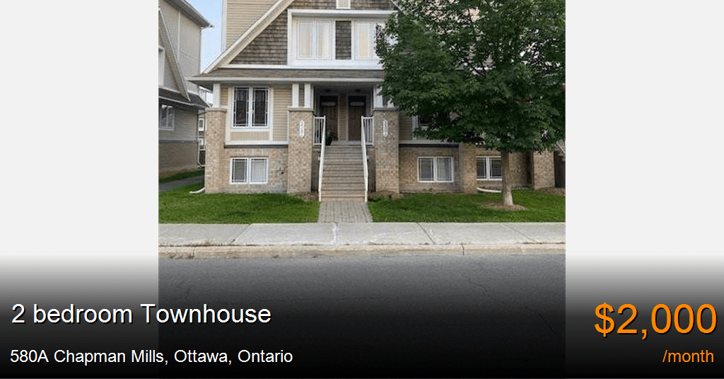 580a chapman mills, ottawa Townhouse for Rent