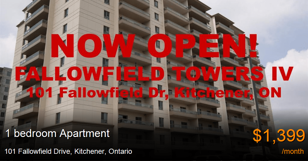 101 fallowfield drive, kitchener Apartment for Rent