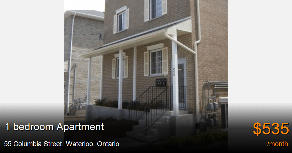 55 columbia street, waterloo Apartment for Rent