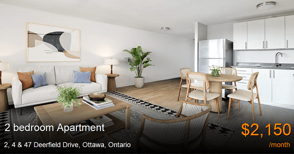 2, 4 & 47 deerfield drive, ottawa Apartment for Rent