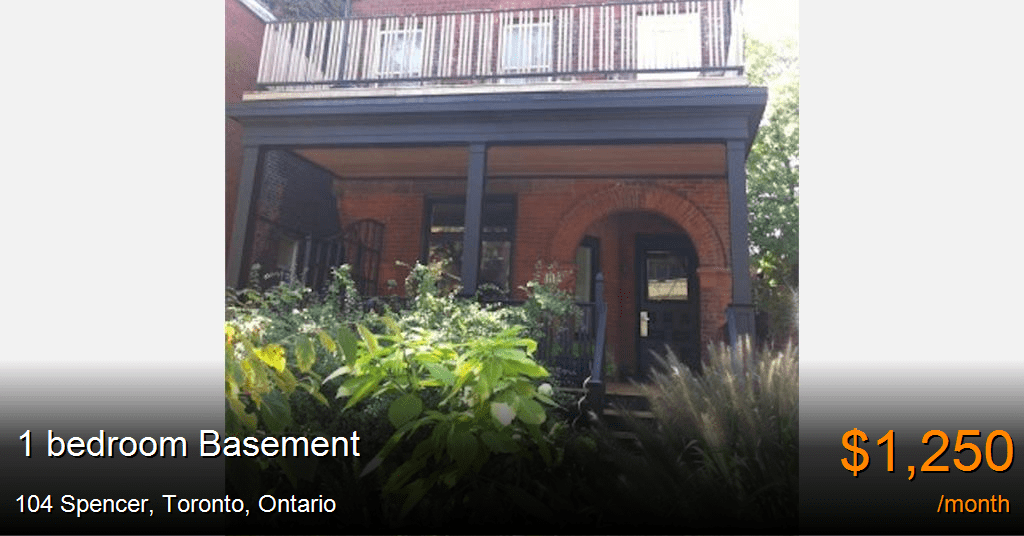 104 spencer, toronto Basement for Rent