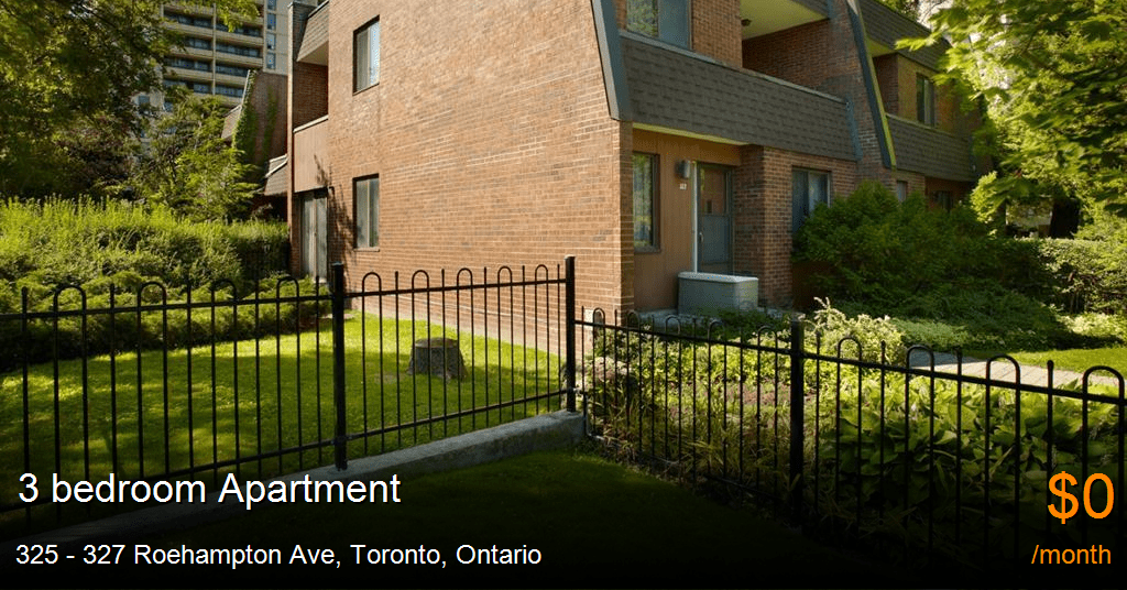 325 327 roehampton ave, toronto Apartment for Rent