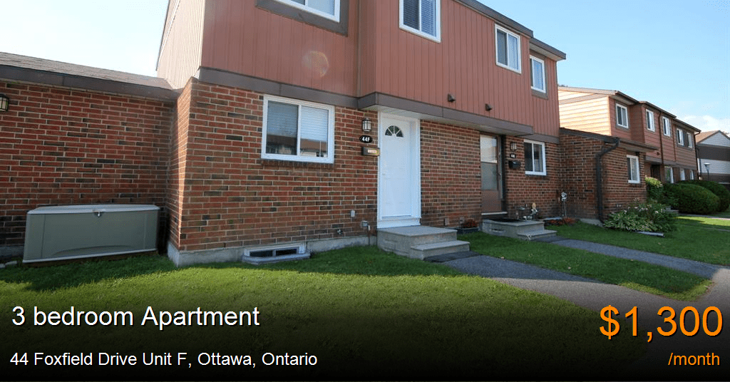 44 foxfield drive unit f, ottawa Apartment for Rent