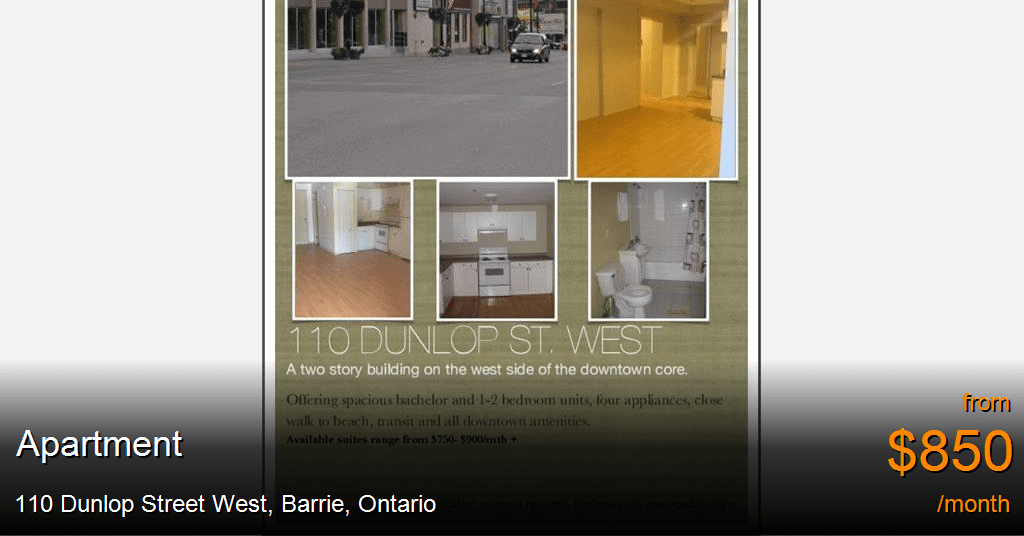 110 dunlop street west, barrie Apartment for Rent