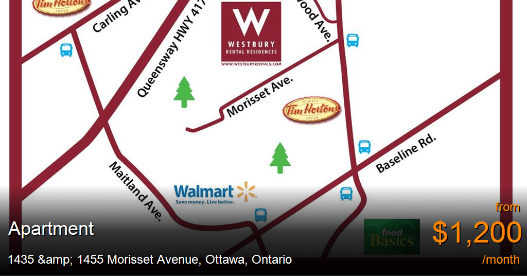 1435 & 1455 Morisset Avenue, Ottawa Apartment for Rent