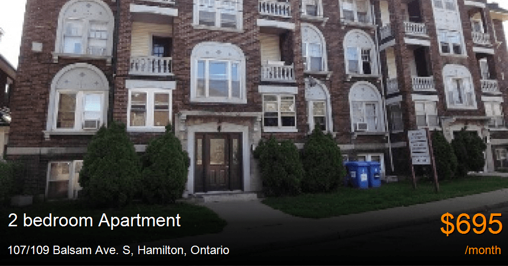 107/109 balsam ave. s, hamilton Apartment for Rent