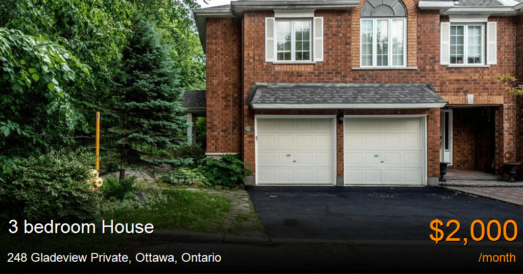 248 gladeview private, ottawa House for Rent